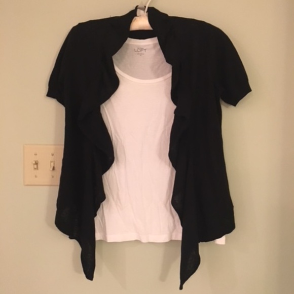 Ann Taylor Loft Sweaters - Ann Taylor Loft Open Front Short Sleeve Cardigan